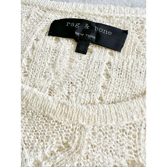 Rag n’ bone New York Kaitlyn knit cream sweater size xs - Picture 8 of 8